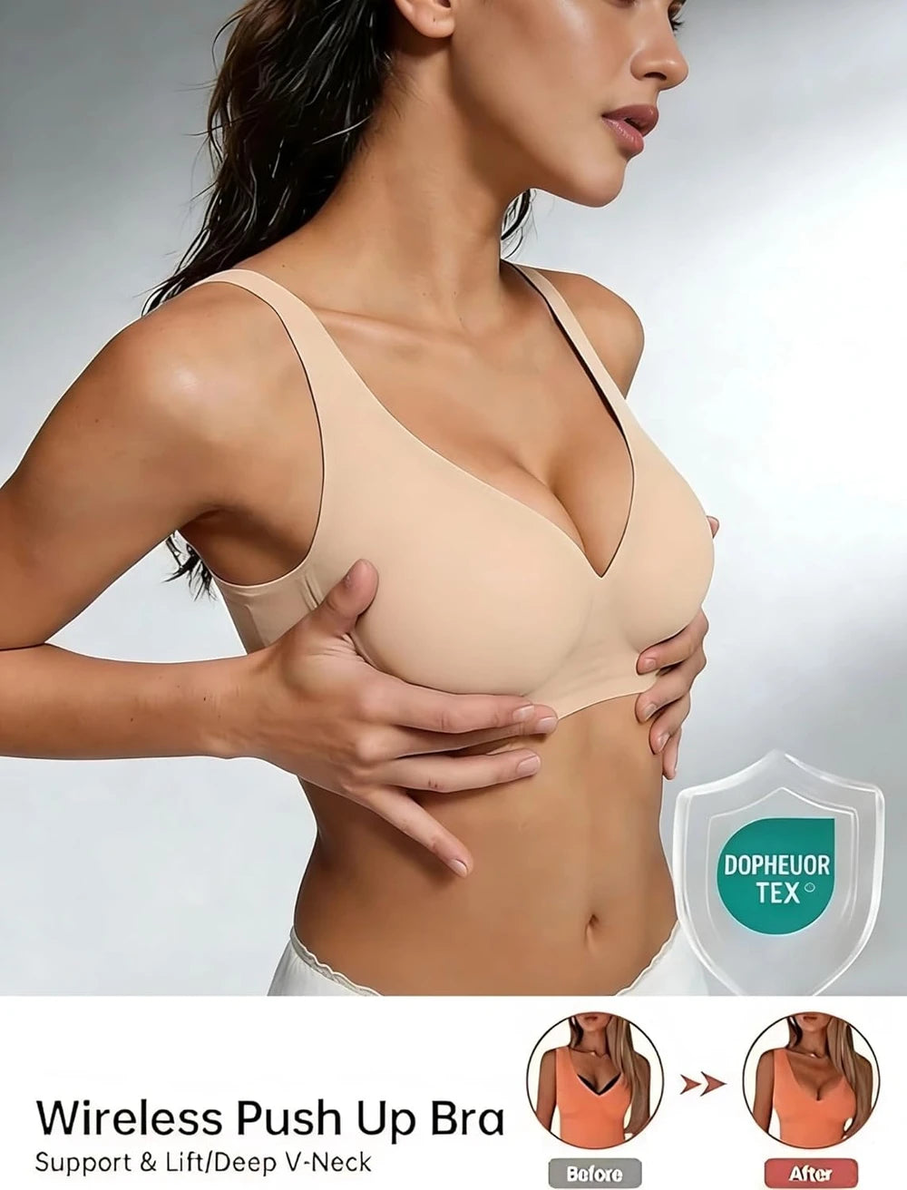 Seamless Wireless Plunge Bra